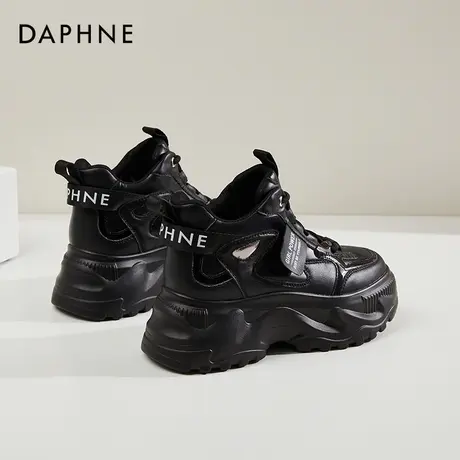 Daphne达芙妮 小个子网红穿搭~厚底港风老爹鞋女显脚小轻便运动鞋商品大图