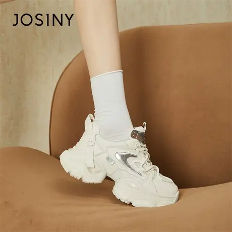 Josiny/卓诗尼老爹鞋女2024新款春季跑步运动厚底个性小众休闲鞋商品大图