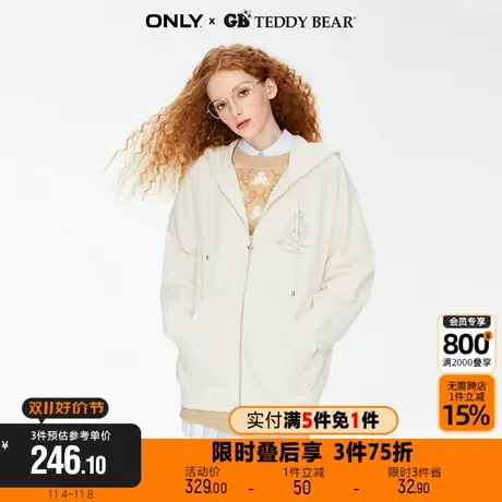 【买5免1】ONLYGB TEDDY BEAR联名款OVERSIZE卫衣女|12339R004商品大图