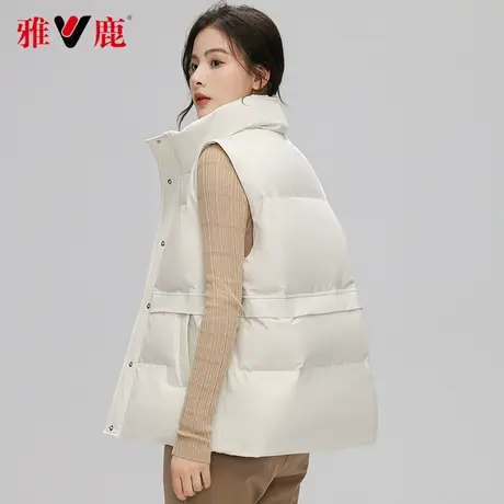 雅鹿羽绒马甲女2023新款马夹立领时尚百搭品牌款小个子外穿秋冬季商品大图