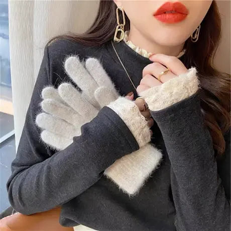 德绒蕾丝打底衫女秋冬洋气加绒加厚内搭长袖t恤半高领保暖上衣服商品大图