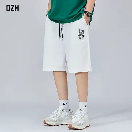 男士白色运动短裤夏男休闲宽松美式五分裤男款裤子跑步健身篮球裤商品大图