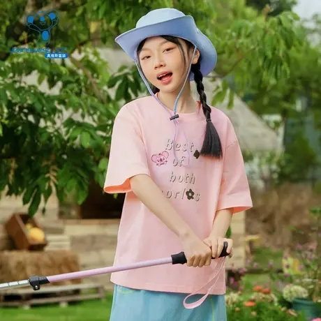 【商场同款】JJ真维斯女童纯棉2025夏季新款中大童圆领短袖T恤图片