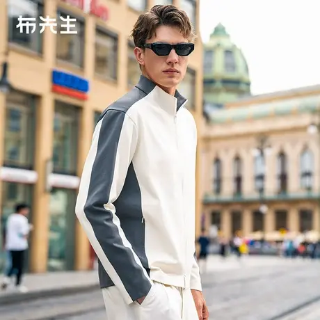 MrBu布先生立领针织外套2025春双头拉链拼色机能风夹克男PT15628图片