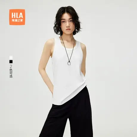 HLA/海澜之家修身经典背心25春夏新圆领时尚基础显瘦吊带内搭女装商品大图