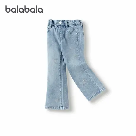 【商场同款】巴拉巴拉童装儿童牛仔裤女童喇叭裤2025春秋新款裤子商品大图