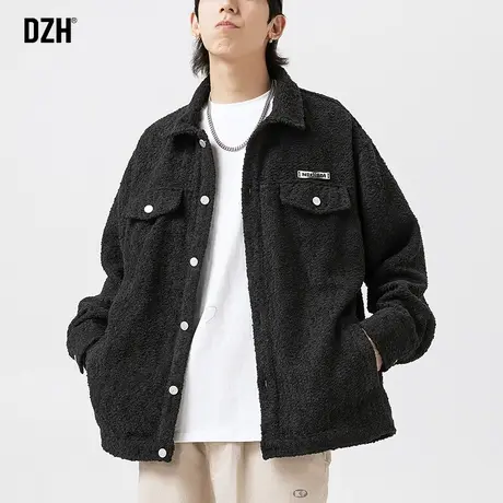 男士小香风毛圈外套男秋季潮牌痞帅高级感男装2023新款情侣装夹克商品大图