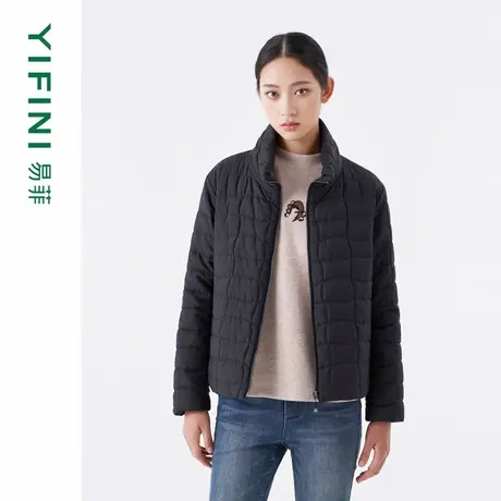 [专柜同款]Yifini/易菲宽松休闲保暖短款棉服通勤保暖外套棉衣女商品大图