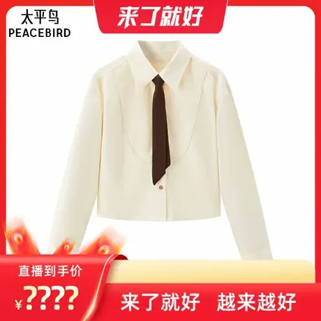 【来了就好】太平鸟时尚截短衬衫A1CAE3476商品大图