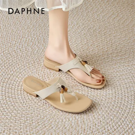 达芙妮流苏罗马凉拖鞋女外穿2026正流行夹脚人字拖波西米亚度假鞋图片