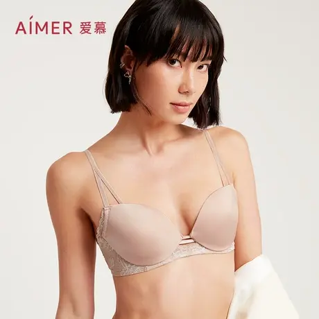 爱慕内衣女钟爱大胸显小软支撑蕾丝美背光面薄文胸AM116151商品大图