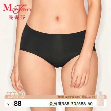 曼妮芬中腰三角裤女生短裤纯棉全棉底裆内裤女士底裤舒适云感裤商品大图