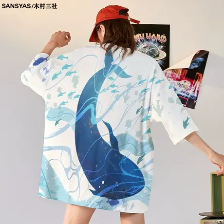 木村三社SANSYAS 新款2023情侣t恤夏装显瘦ins超火今年流行短袖图片