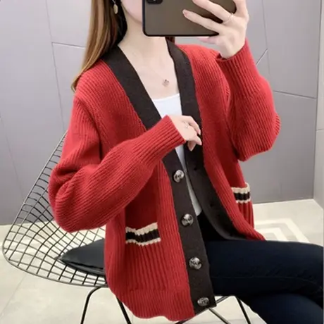 开衫毛衣2022年新款女时尚洋气今年流行针织开衫毛衣外套女早春装图片