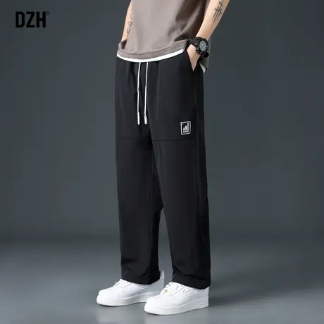 男士秋季裤子男款休闲直筒裤男高街宽松型运动裤潮牌速干裤男薄款商品大图