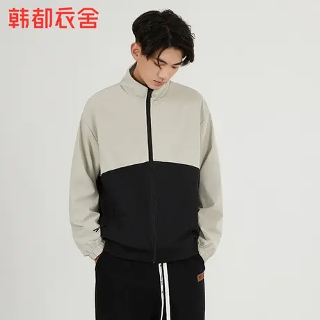 韩都衣舍2023秋冬新款上衣百搭拼色休闲外套NZZ0801商品大图