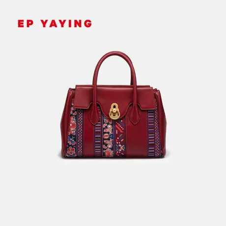 EP雅莹国风女包 逐雅绣色牛皮手提包大容量斜挎包 商场同款B021A商品大图