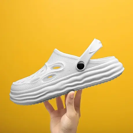 手术室拖鞋女男防滑手术鞋医生护士包头护士纯白色增高松糕洞洞鞋商品大图