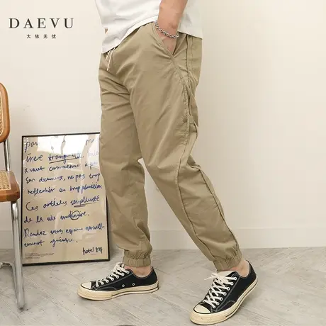 DAEVU大码男装春夏薄料机能束脚弹力潮胖子加肥加大男士休闲长裤商品大图