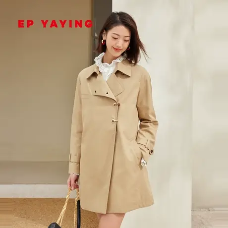 EP YAYING雅莹女装 收腰显瘦中长款风衣外套 2023新款7201A图片