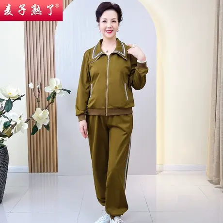 妈妈运动服套装春秋50岁40中老年人女秋装外套中年上衣洋气两件套商品大图