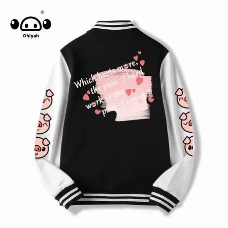 国潮牌棒球服女春秋季日系学院风外套宽松开衫设计感ins运动夹克商品大图