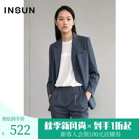 恩裳春季西装职业休闲宽松舒服单排扣时尚外套女图片