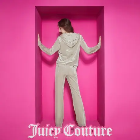 Juicy Couture橘滋女装新款女装气质轻奢金丝绣花烫钻丝绒外套图片