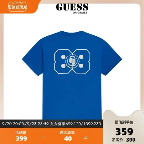 GUESS Originals x 88rising23胶囊系列新秋男士圆领短袖T恤上衣图片