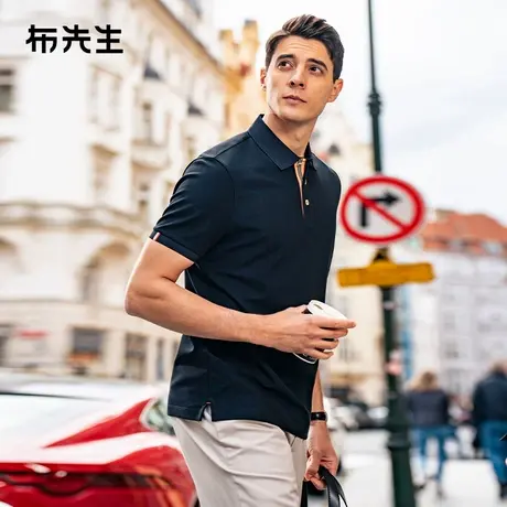 MrBu布先生翻领polo衫2025春夏新款时尚透气商务t恤短袖男AT15077商品大图