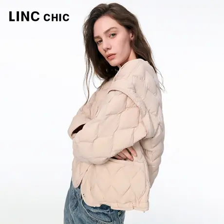 LINCCHIC金羽杰2025年秋季新品超轻量无胆防绒羽绒服女1107图片