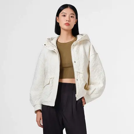 【断码清仓】坦博尔奥莱羽绒服女冬短款轻薄连帽鹅绒保暖加厚外套图片