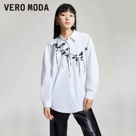 Vero Moda奥莱衬衫女夏秋新款休闲舒适花朵印花宽松百搭上衣流行图片