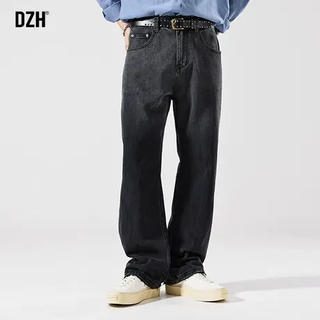 男士秋季牛仔裤男潮牌裤子男款2023新款男裤美式高街直筒休闲长裤商品大图