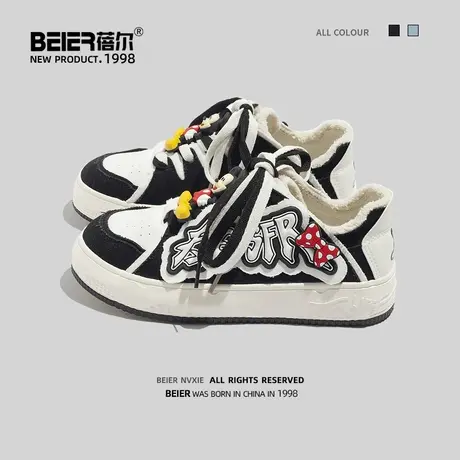 蓓尔 鞋子女2023新款乞丐鞋夏季薄款百搭帆布鞋复古板鞋女鞋休闲商品大图