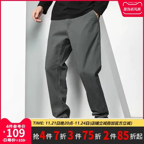 GxxH潮牌大码男装2025秋冬潮流工装裤胖子直筒宽松韩版休闲长裤商品大图