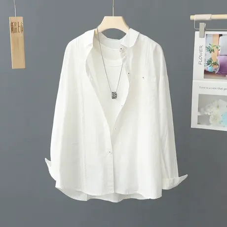 洋气粉色衬衫女2024新款春装别致女上衣设计感长袖小众高级感衬衣图片