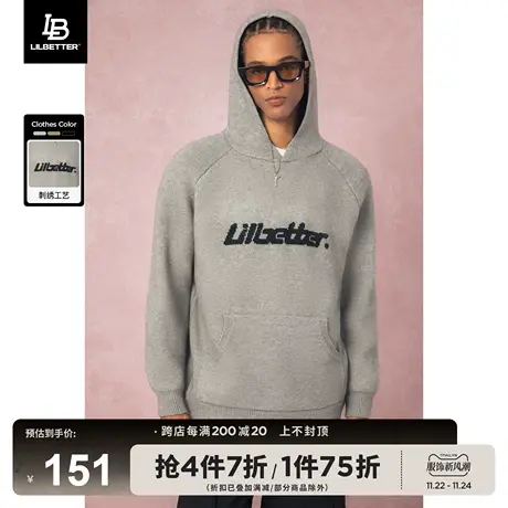 Lilbetter毛衣男款连帽针织衫2023新款上衣美式潮流外套慵懒线衣商品大图