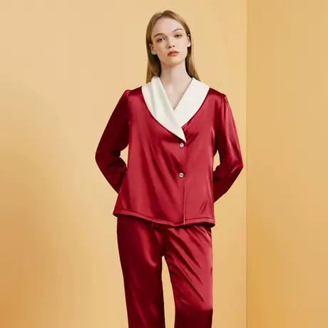 结婚睡衣新婚红色秋冬款珊瑚绒大红色本命年冬季法兰绒家居服套装图片