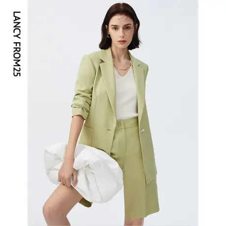 【明星同款】朗姿法式通勤休闲西装正装西服套装外套女夏季新款图片