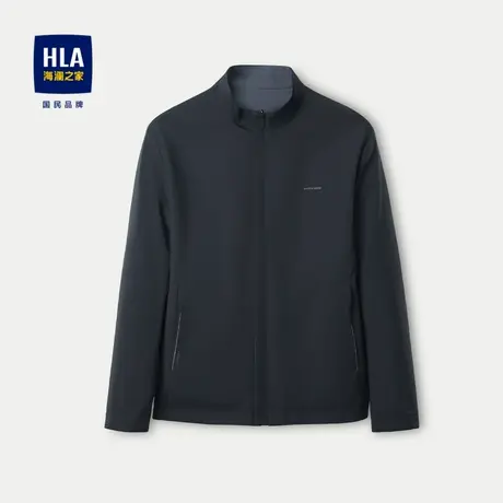 HLA/海澜之家双面穿时尚立领夹克2024春夏新款挺括纤滑防风外套男图片