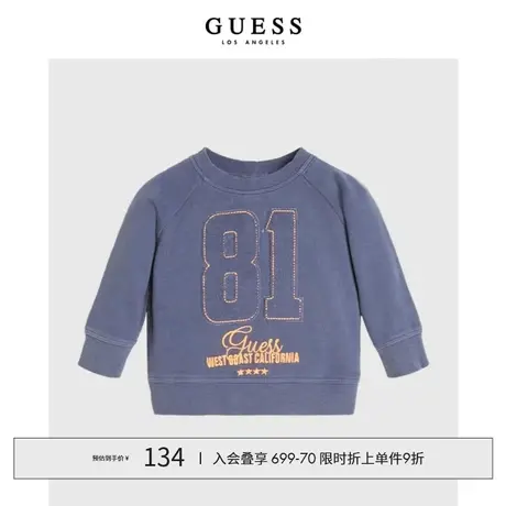 【38上新季】GUESS款童装男童个性潮牌印花宽松休闲卫衣图片