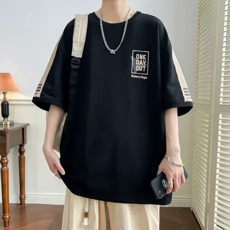 初高中学生12-15岁男孩帅气短袖13夏装t恤14大童潮流半袖上衣服16商品大图