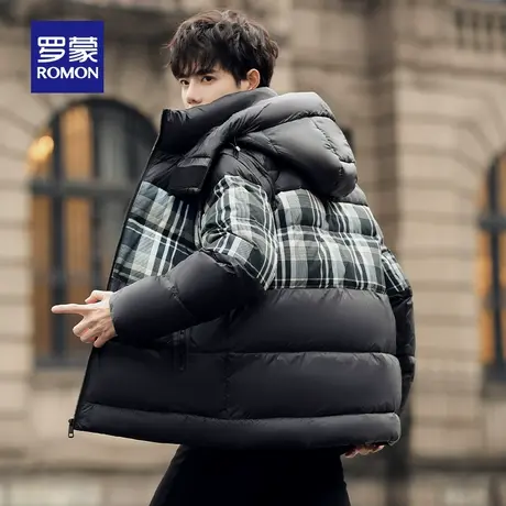 【三合一】罗蒙羽绒服男冬季短款2023秋冬季新款加厚保暖鸭绒外套图片