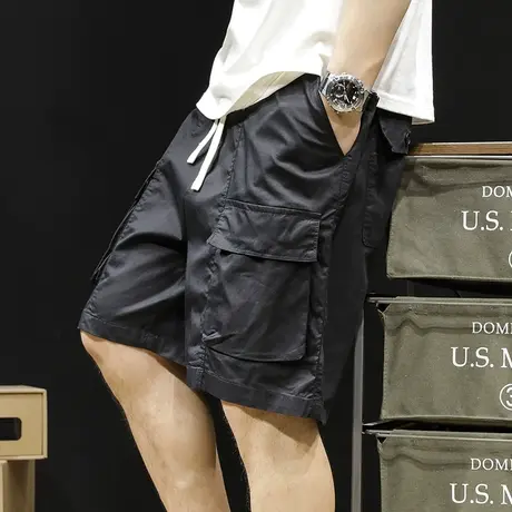 工装短裤男士五分裤夏季薄款潮牌5分男裤休闲宽松大码23新款裤子商品大图