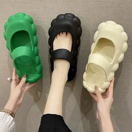 可爱玛丽珍拖鞋女夏季复古踩屎感EVE厚底防滑室内外穿包头凉拖鞋商品大图