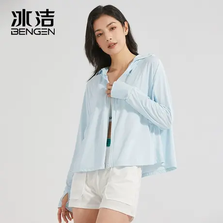 冰洁防晒衣女夏季原纱防紫外线透气冰丝防晒服宽松短款2024新款商品大图