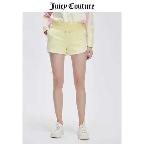 Juicy Couture橘滋春夏新款元气撞色边印花抽绳腰宽松休闲裤女商品大图