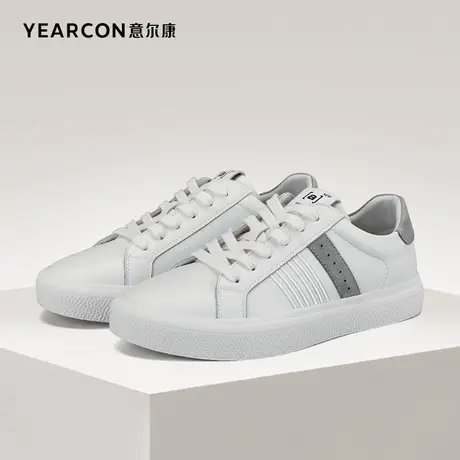 意尔康女鞋春秋季平底运动休闲小白鞋学生时尚百搭板鞋女士单鞋商品大图