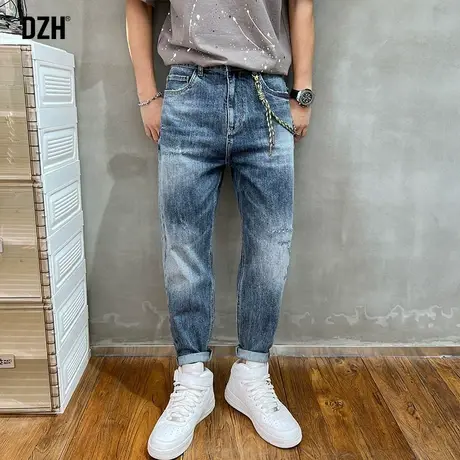 男士水洗直筒牛仔裤男春夏款高街vibe长裤2023新款裤子休闲裤男裤商品大图